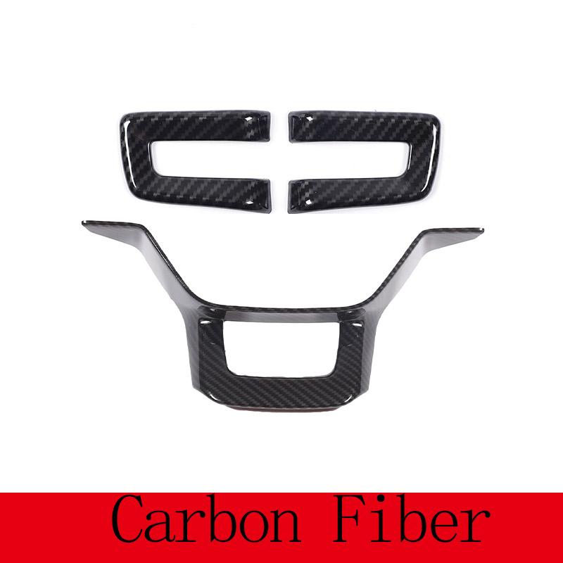 ABS Carbon Fiber For Rivian R1T R1S Car Styling Steering Wheel Buttons Decoration Frame Cover Trim Car Interior Accessories