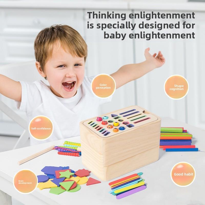 Shape Wooden And Color Sorting Toy Kids Multifunctional Design Learning Benefits