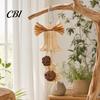 Hand-woven Bird Toy Rattan Woven Parrot Toy, Bell Chew Chewing with Bells or Balls, Cage Accessories for Cockatiels Budgies Small Medium Parrots