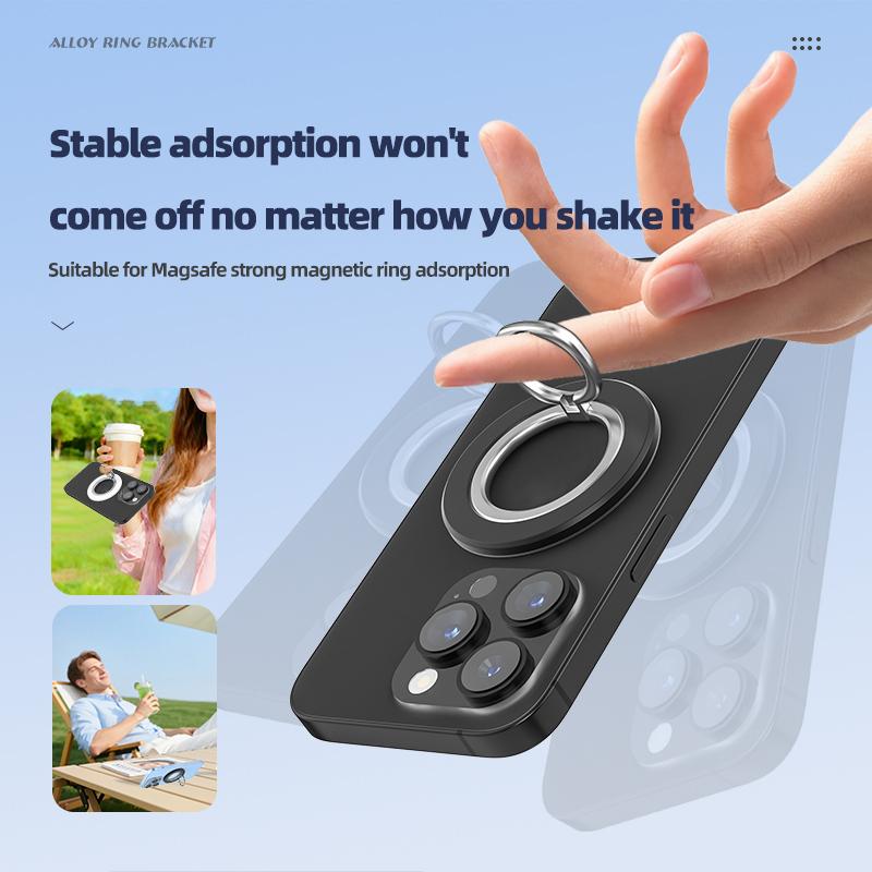 360° Magnetic Phone Ring Holder for MagSafe Kickstand Magnet Grip for iPhone 15 14 13 12 Pro Max Finger Ring Holder Stand