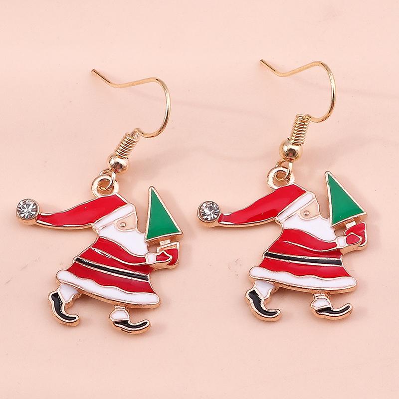 New Fashion Mix Styles Merry Christmas Drop Earrings for Women Christmas Tree Deer Santa Dangle Earrings New  Jewelry Gifts