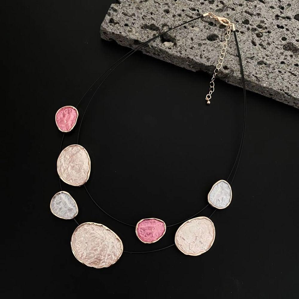 Irregular Colorful Choker Colored Neck Pendant Creative Women's Necklace Women