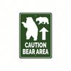 Bear Area Warning Sign Rustic Metal Wall Decor For Garage Man Cave Farmhouse