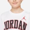 Jordan Letter Print Crew Neck Pullover Short Sleeve T-Shirt Kids Tops White HA4950-101