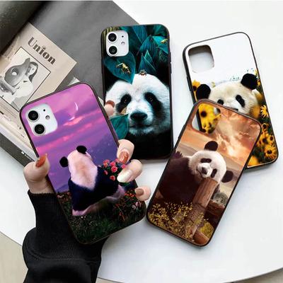 High Resolution Cellphone Shell Cute Panda For Iphone 13 12 Mini 11 Pro Max XS Hard Mobile Phone Case X XR SE 8 7 Plus 5 6 Cover