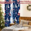 2pcs, 2D FLAT PRINTING Curtains (Without Rod) Festive Wonderland(3) Holiday Halloween Christmas Printed Curtains Yarn Curtains