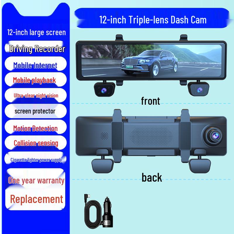 2025 Wireless 360° Dash Cam with Sentinel Mode & 24-Hour Parking Monitoring