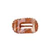 Elegant Large Size Hair Clip Premium PVC Flat Shell Side Clip Hollow Strip 9.5CM Hair Claw Leisure Vacation Headwear