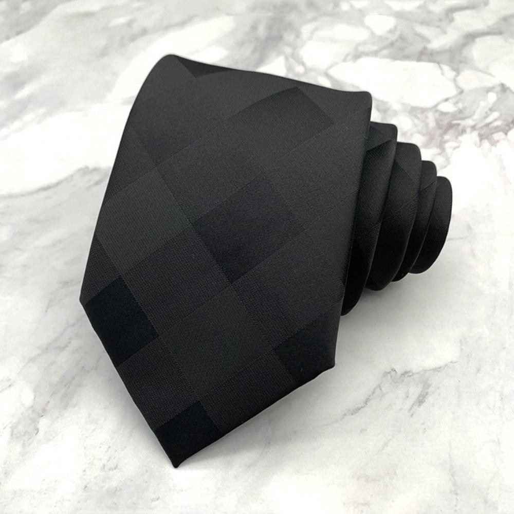 Solid Color Men Necktie Floral Retro Cravat Fashion Black Necktie Party