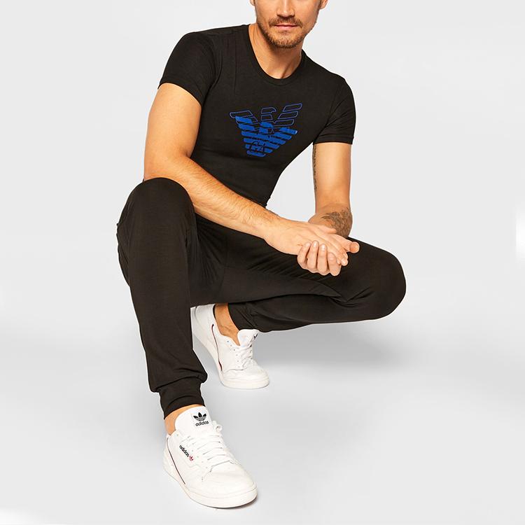 Emporio Armani Ss21 Eagle Logo Short Sleeve T-Shirt Men Tops Black 111035-0A725-00020