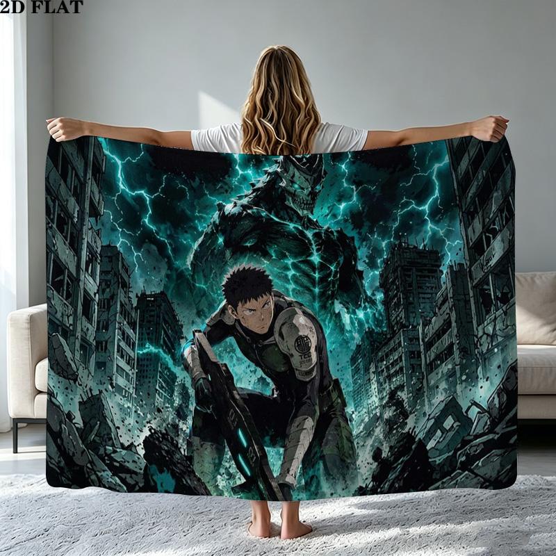 Kaiju no 8 Flanelldecke mit Aufdruck Hohe Qualität Warm Bequem Decke für Alle Jahreszeiten Perfekt für Geschenke Heimdekoration