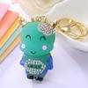 Keychain Sparkling Rhinestones Inlaid Cow Design Key Chain Decorative Good Luck Keyring Bags Wallets Cars Accessory