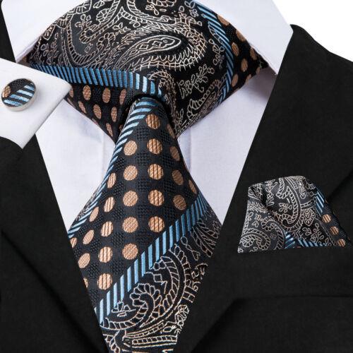 280 Styles Silk Mens Tie Pocket Square Hankerchief Cufflinks Wedding Set Prom