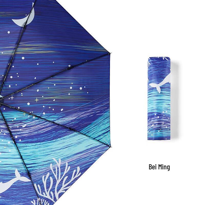 Red Leaf UPF50+ Portable UV Protection Folding Umbrella