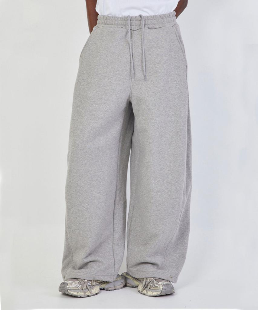 BOUNDARY Side Button Wide Long Sweatpants [Gray]