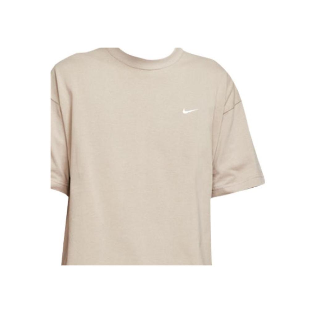 Nike Solid Color Crew Neck Pullover Short Sleeve T-Shirt Men Tops Beige CV0559-245