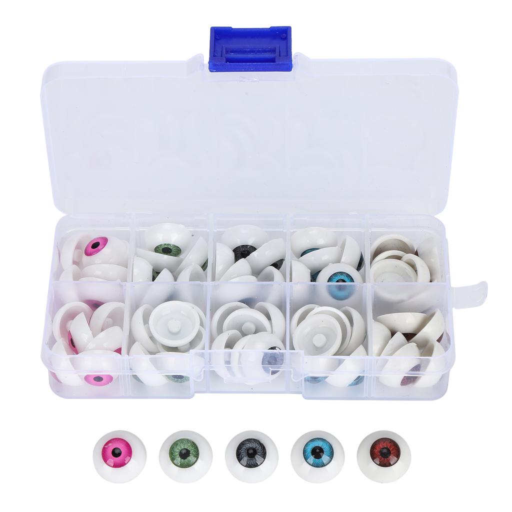 Doll Eyeballs Half Round Plastic Eyes Colorful DIY Bear Crafts Materials Halloween Accessories