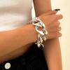 Exaggerated Acrylic CCB Big Chain Bracelets for Women Vintage Punk Cuban Curb Link Charm Bangles Couple Jewelry Steampunk Men