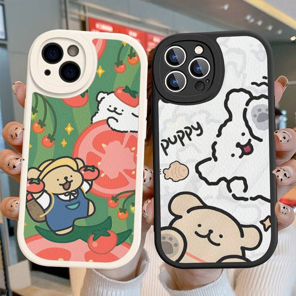Maltese Cute Line Puppy Dog Phone Case For IPhone 16 15 14 13 12 11 Pro Max Plus Leather Soft Cover