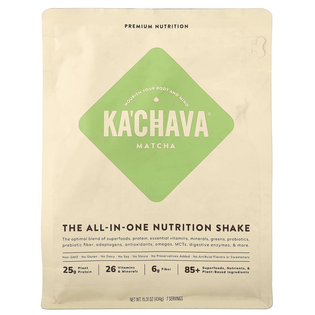 KaChava, Nutritious All-in-One Shake, Matcha, 434g (15.31oz)