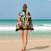 1pc TinyTAN 7 Members Do Not Cross Warning Tape Beach Towel Microfiber Quick Dry Kpop Chibi Cartoon Bath Towel Pool Camping Gift