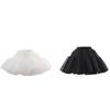 Fustă crinolinuă Fustă de dedesubt Fustă de bal Rochie de mireasă Rochie de bal vintage Linie A 4 straturi Organza Scurtă pentru femei Fără cerc
