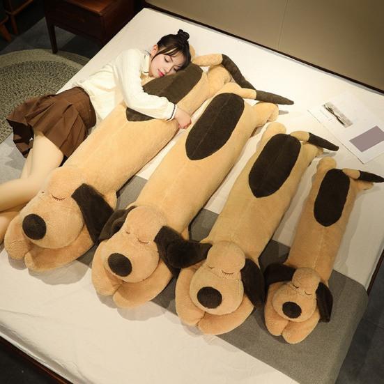 Cute Huge Long Dog Plush Doll Stuffed Animal Super Soft Puppy Hugging Pillow Cushion Body Lumbar Nap Support Sofa Decor