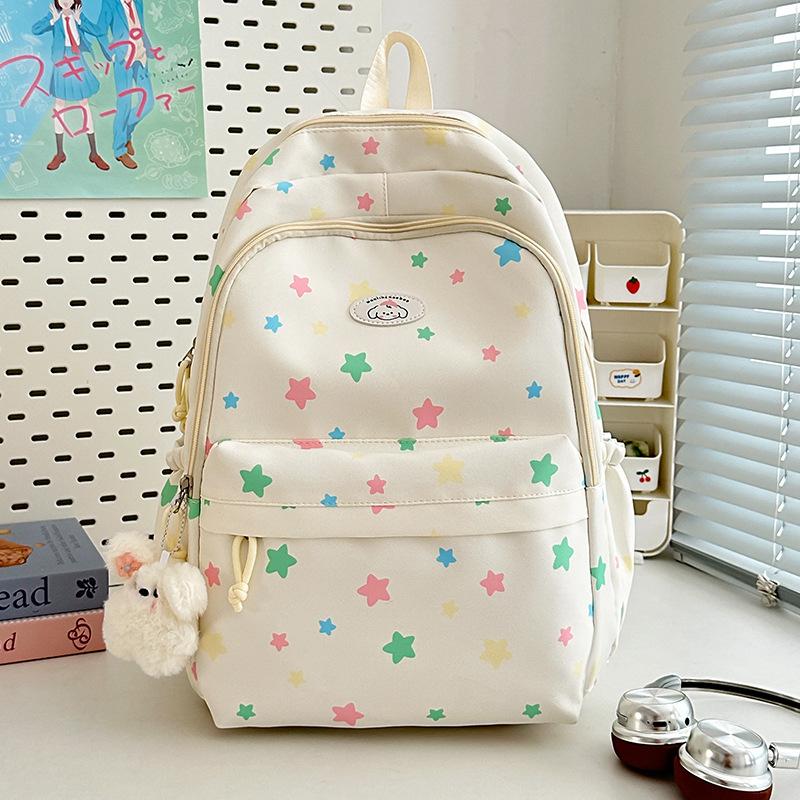 School Bag New High-value College Style Fresh and Sweet Cute Star Backpack Junior High School Students Lightweight Large-capacity Backpack