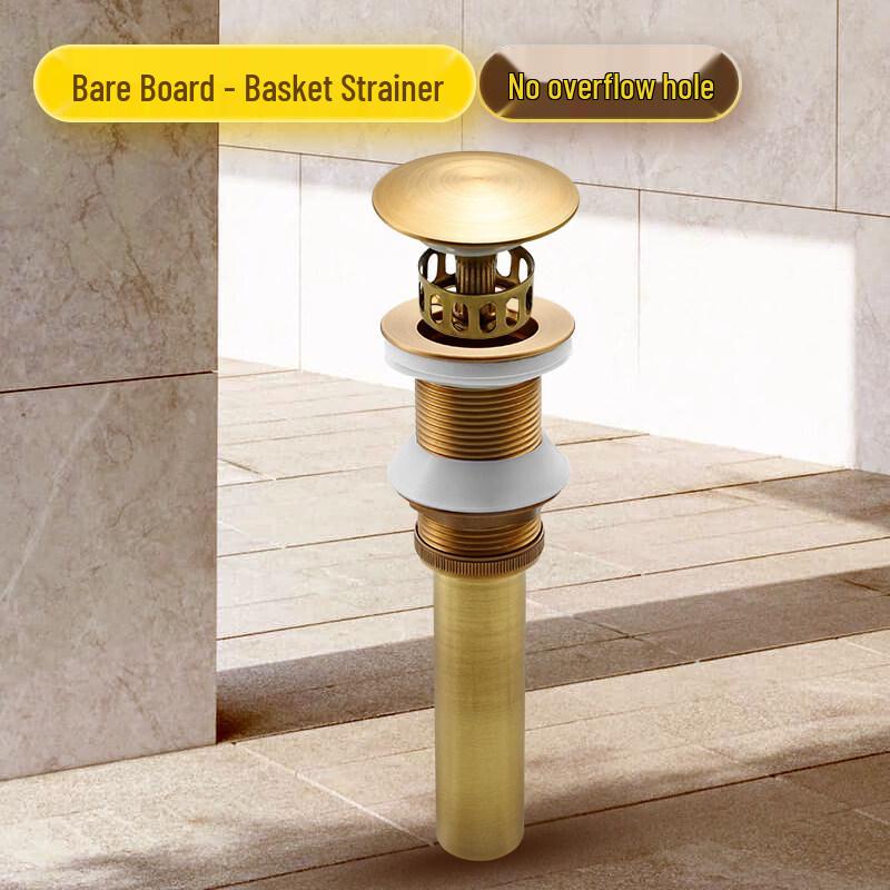 Pop-up Drain with Basket Strainer