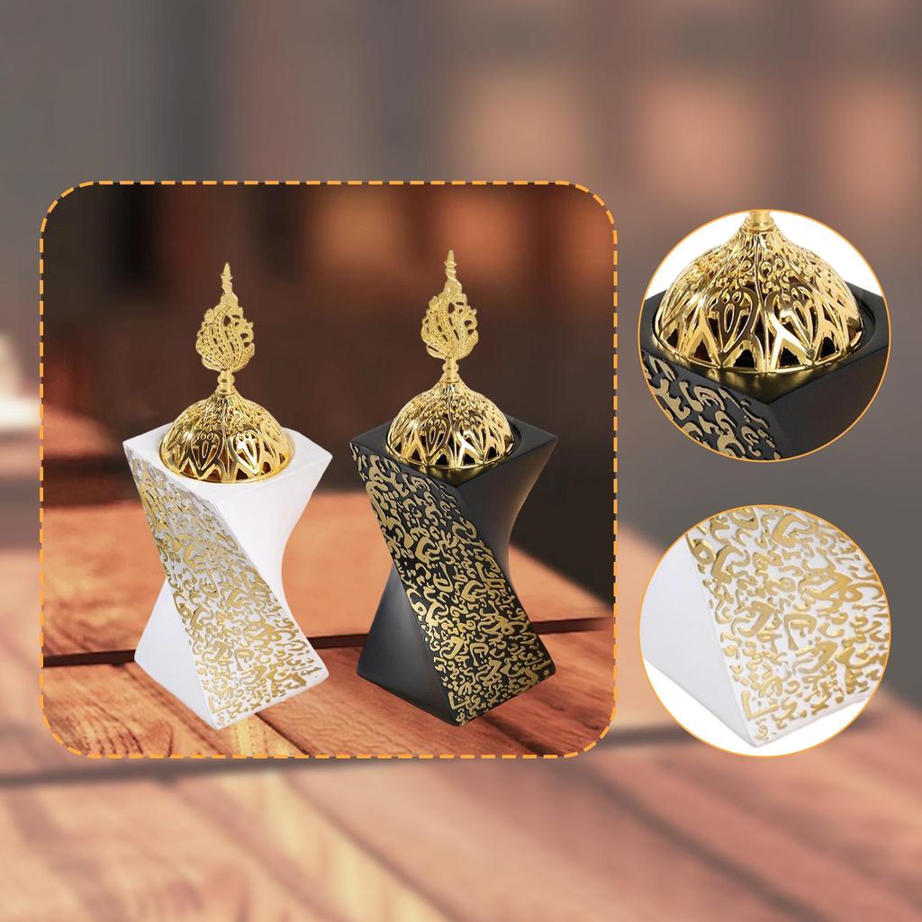 Incense Burner Light Luxury Gift Compact Desktop Ornament Censer Stand Incense Holder for SPA Party Holidays Tea Room Salon
