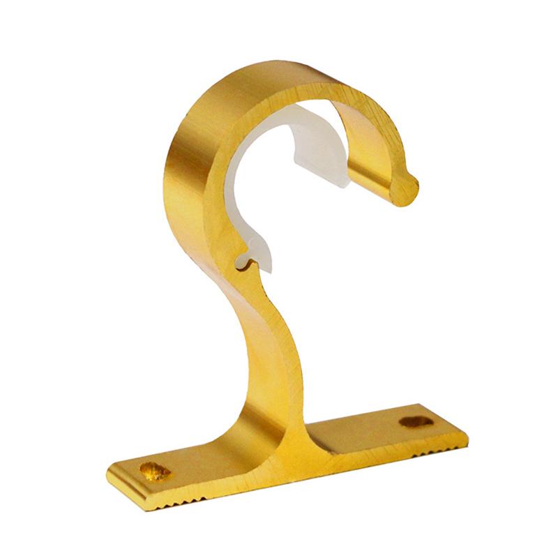Popular Curtain Rods Bracket Hanger Hook Rod Support Clamp Crossbar Fixing Clip Wall Hooks Organizer Rails Rack Home Storage