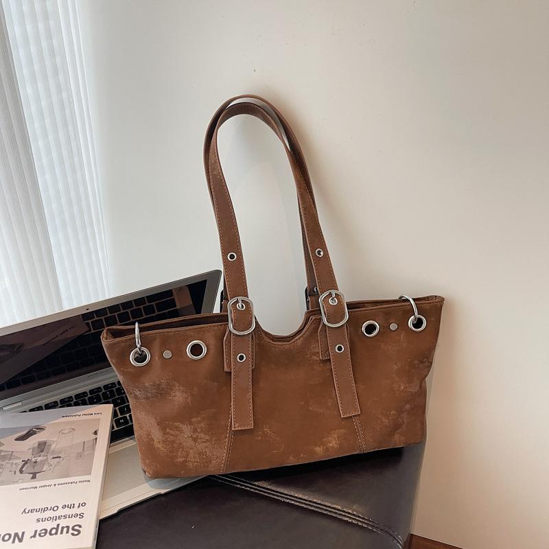 

Женская ретро замшевая сумка на плечо, большая вместимость, осенне-зимняя, модная, для поездок на работу, универсальная, повседневная, модная, для женщин кофейный