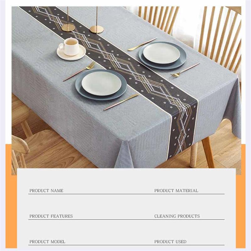 Thickend Waterproof Non-washable PVC Tablecloth Table Mat Rectangular Tablecloth Home Decor