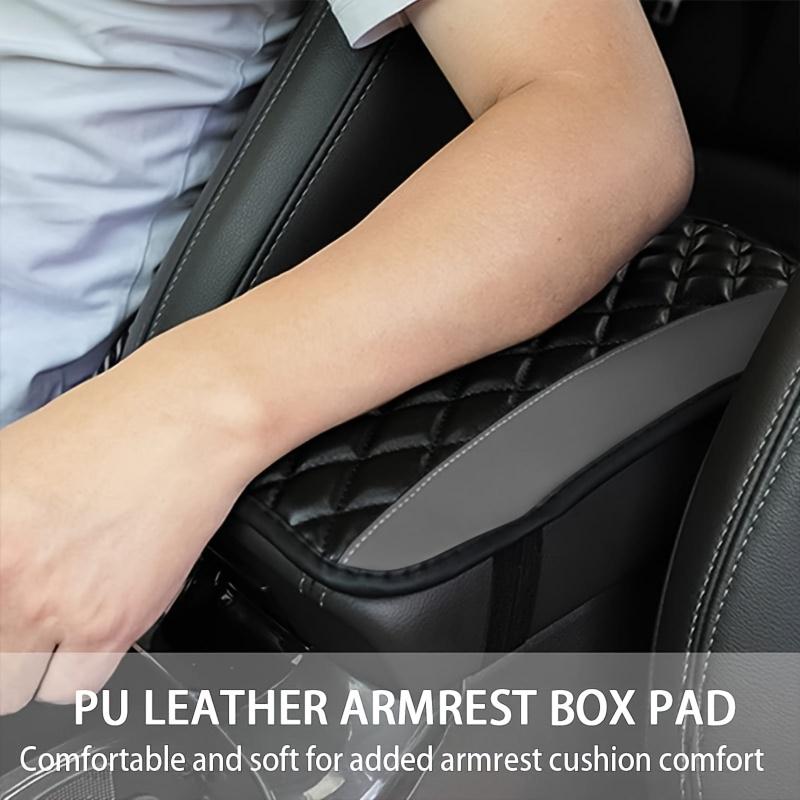 PU Leather Car Armrest Cover Center Console Pad Anti Slip Auto Interior Accessory Universal