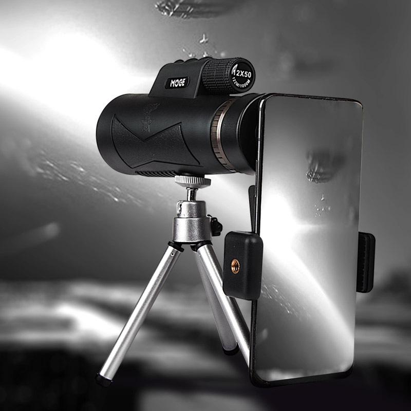 12X50 Monocular Telescope Eyepiece HD High Power Low Light Night Vision Outdoor Portable Telescope
