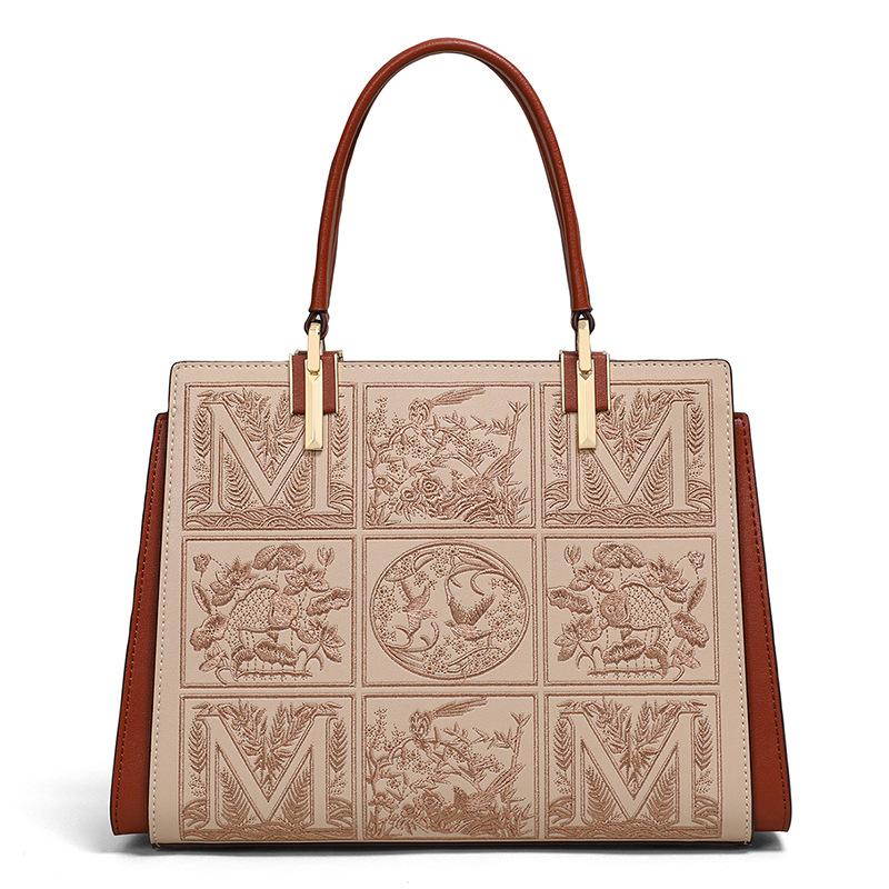 Borsa Donna Pelle Borsa Donna Temperamento Portatile Borsa Mamma Mezza Età Borse Matrimonio Senior