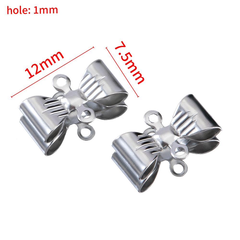 

100pcs 20pcs Stainless Steel Double Hole Bowknot Connectors Neckalce Charms Pendant Earrings Bracelets Jewelry Making Wholesale 20pcs