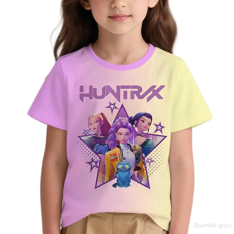 

Children Funny Cartoon Pattern 3D Printed Short Sleeved T-shirt Fashionable Comfortable Soft Breathable Cute Girls T-shirt 170