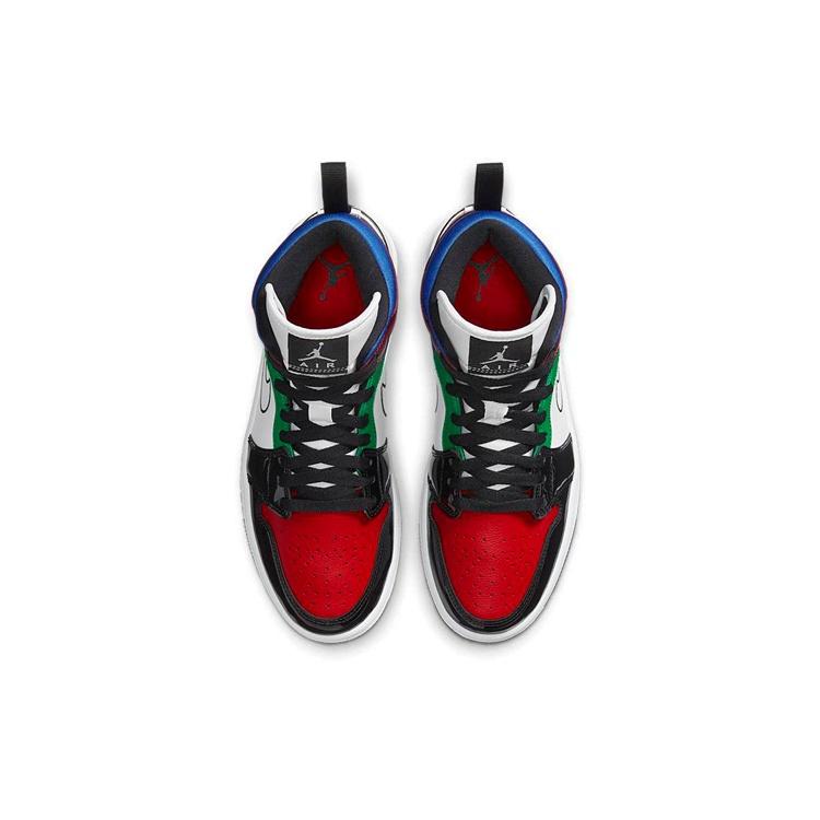 (WMNS) Air Jordan 1 Mid SE 'Black White Multi-Color' Damskie DB5454-001