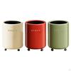 Garbage Can Waste, Paper Bucket, 12L with Wheels Creative Trash Recycling Bin for Bathroom