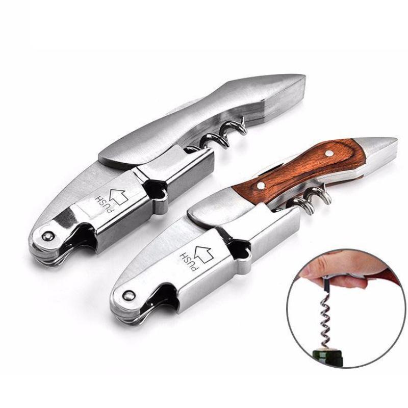 Multifunction Stainless Steel Wine Opener Portable Screw Corkscrew Bottle Opener Kitchen Bar Tools Accessories