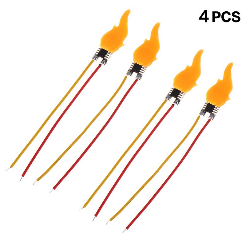 2/4/6Pcs 3.2V/3.7V/5V Flame Lamp Circuit Board Simulation Led Candle Lamp Circuit Board Flickering Flame Decoration Lights