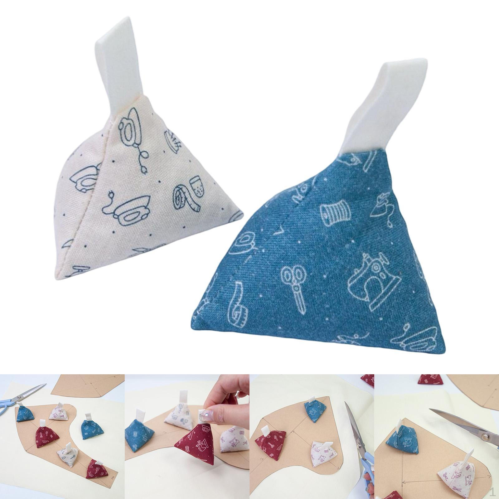 

Pattern Weights Sewing Compact Triangle Shape Dressmaking Supplies Paperweight for Red White 2pcs