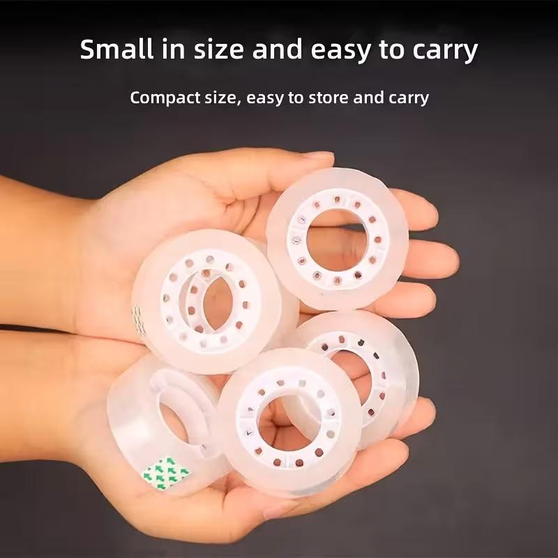 10 Rolls High-Quality Clear Adhesive Tape for Gift Wrapping, Crafts, Office & Home, Fits Tape Dispensers