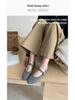 Jiayuanxi Women's Fleece-Lined Round Toe Mary Jane Flats for Autumn/Winter