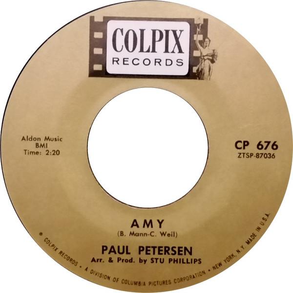 

7inch Record PAUL PETERSEN Amy CP676PROMO COLPIX RECORDS 1963 US Pop Used