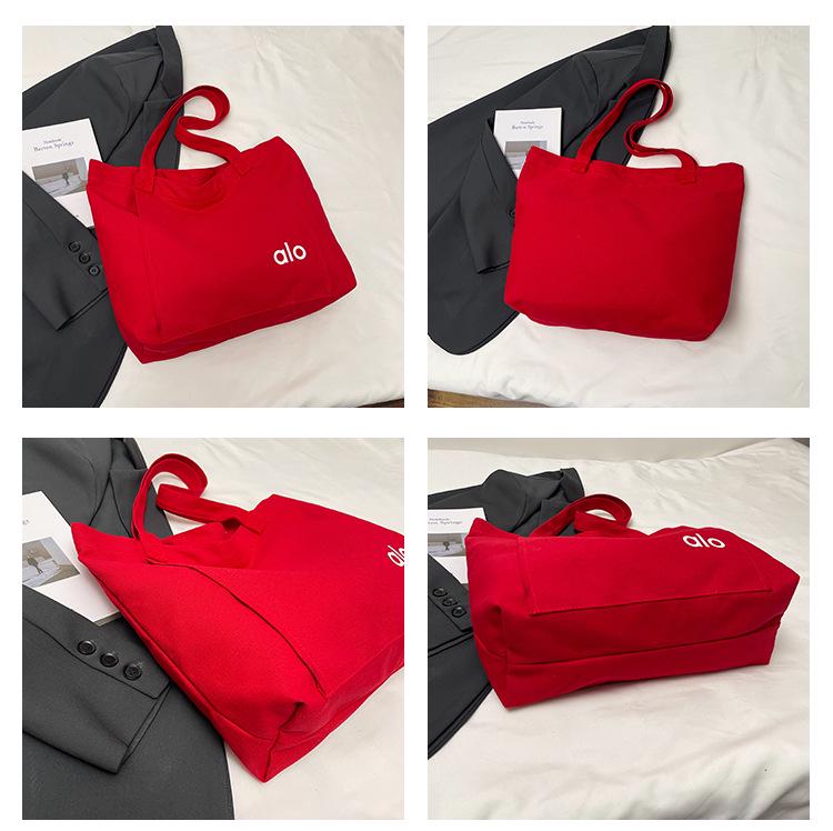 Unisex Große Canvas Yoga Tragetasche – Personalisiert, Einseitige Schultertasche zum Einkaufen oder für Fitness