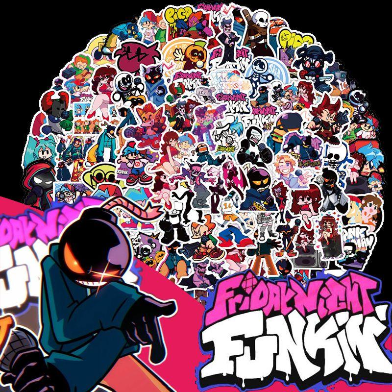100pcs Night Friday Funkin Sticker Pack Set Game Diy Imposter Waterproof Decal