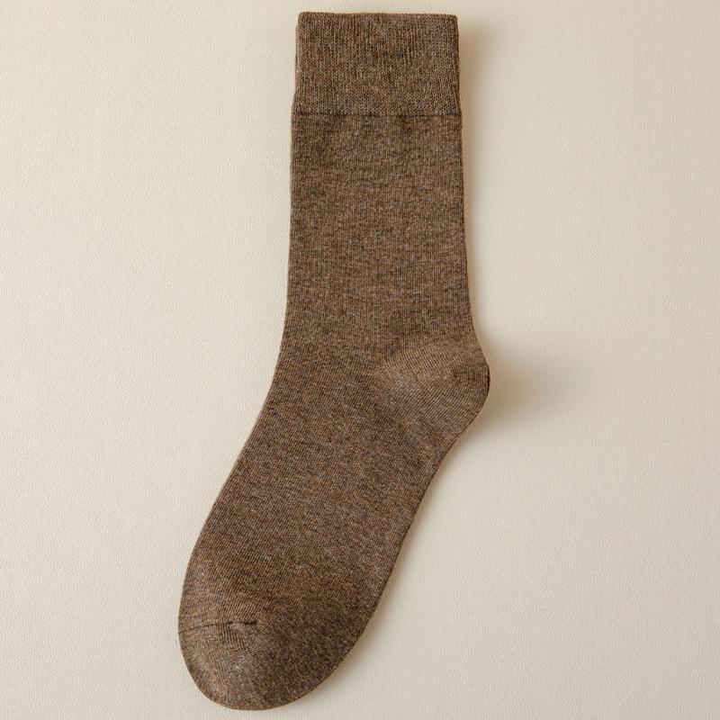 Women's Mid-Calf Solid Color Cotton Socks - Anti-odor, Thin, Warm, Black & White, Suitable for Spring, Summer, and Autumn.