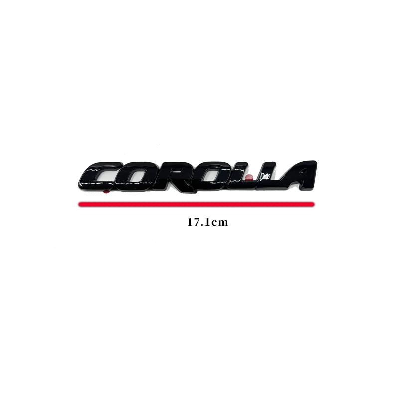 ABS Emblem with Car Logo In Gloss Black for Toyota COROLLA 2019-2025 SEDAN XSE SE LE, Car Accessory PT948-0